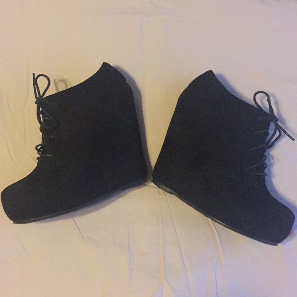 Wedge Boots Black